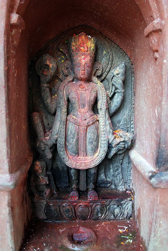 17 Kathmandu Gokarna Mahadev Temple Vishnu Statue 